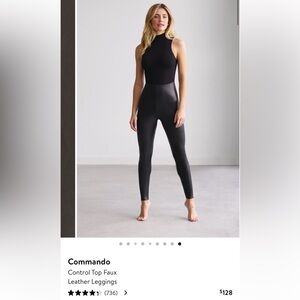 Commando Control Top Faux Leather Leggings